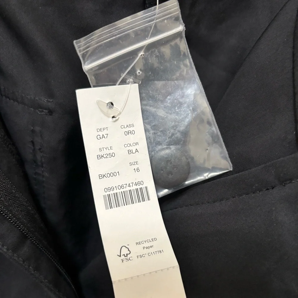 J. Crew Drapey Lyocell Viscose Twill Black Relaxed Fit Pants Size 16 NWT
